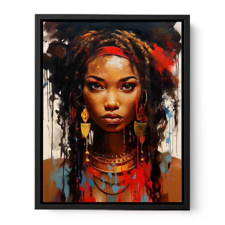 Black Girl Modern Art Painting  