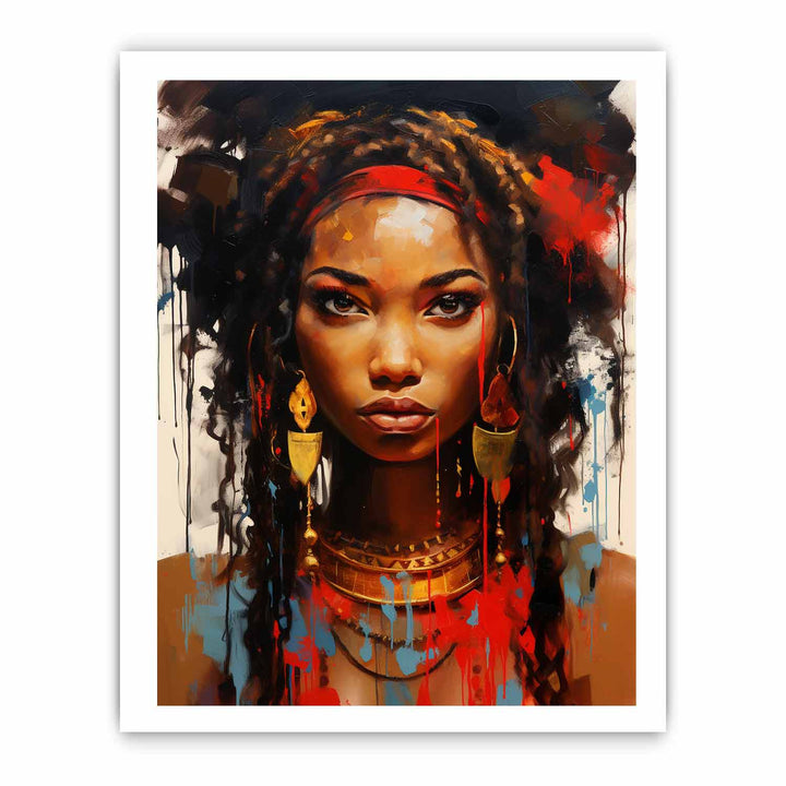 Black Girl Modern Art Painting  Canvas Print