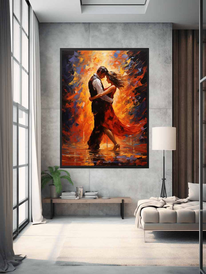 Dancing Couple Modern Art Painting