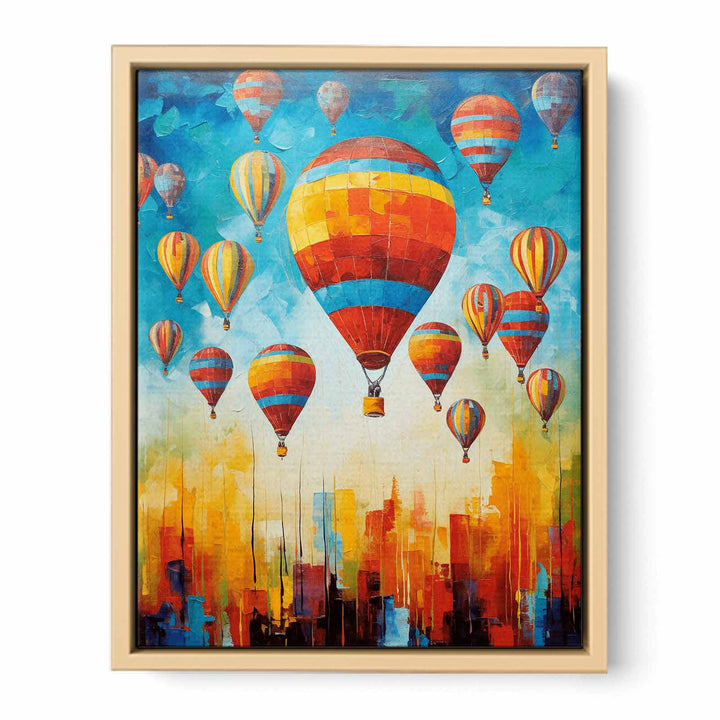 Hot Balloons Modern Painting  Framed Print
