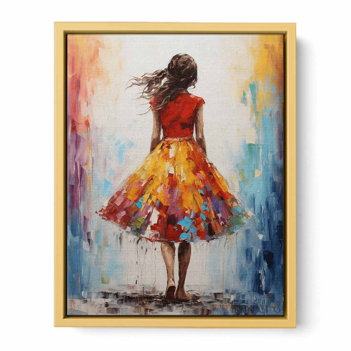 Girl Dress Modern Painting   Poster
