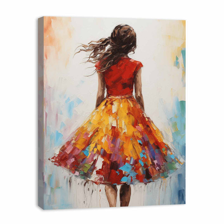 Girl Dress Modern Painting  