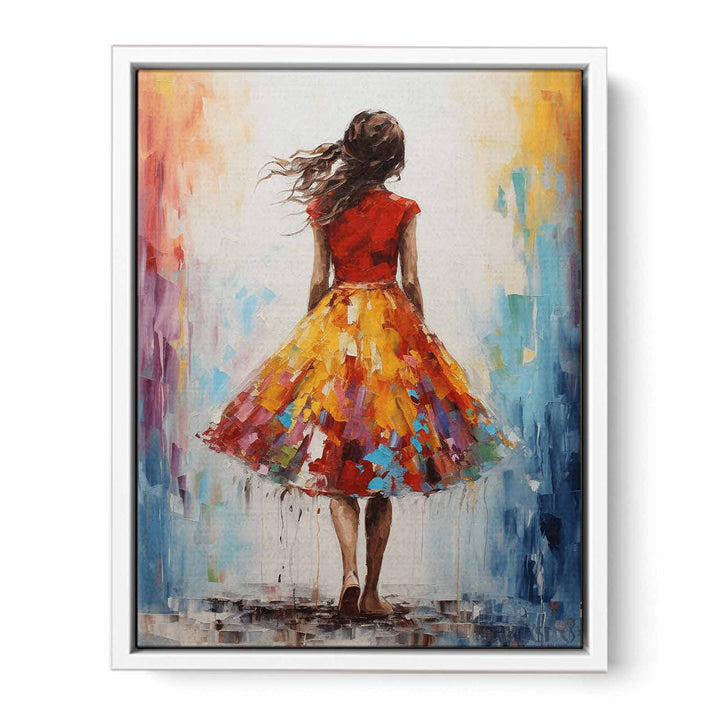 Girl Dress Modern Painting  Canvas Print