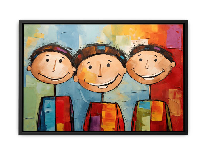 Three Boys Modern Art Painting