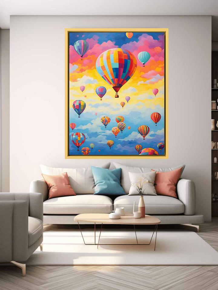 Hot Balloons Modern Art Painting  