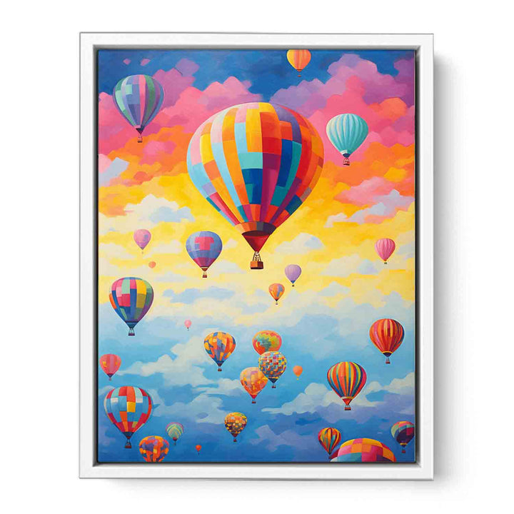 Hot Balloons Modern Art Painting  Canvas Print