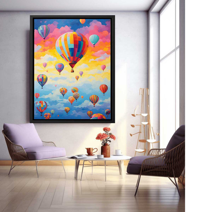 Hot Balloons Modern Art Painting  