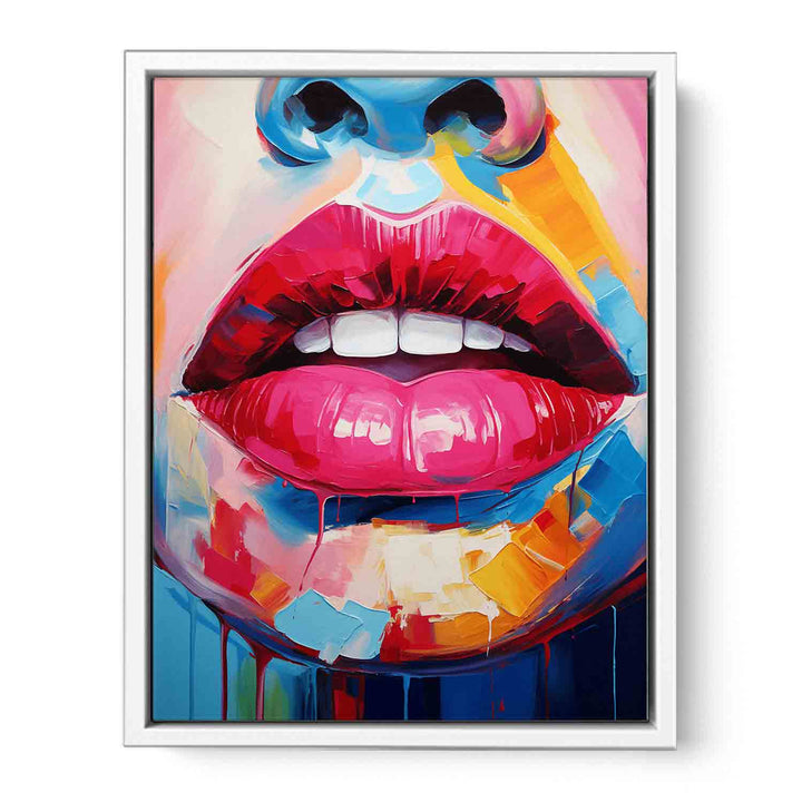 Lips Modern Art  Painting  Canvas Print