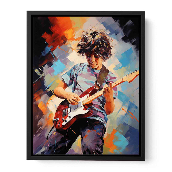 Boy Guitar Modern Art Painting  