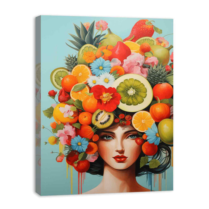 Girl Furniture Fruit Flower Modern Art  Painting  
