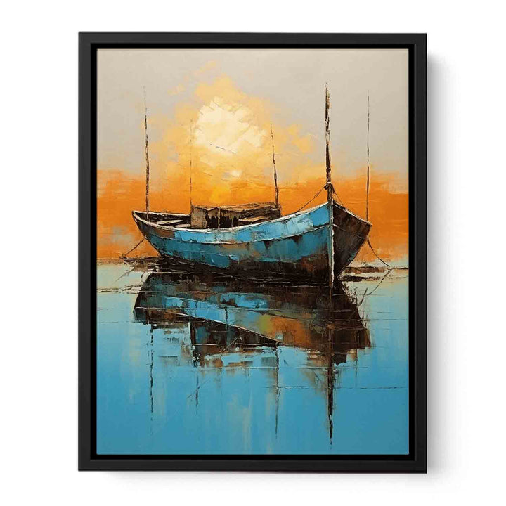 Modern Art  Boat Water Painting  