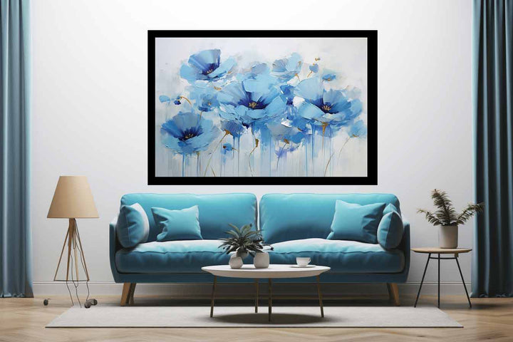 Blue Flower Modern Art  Painting  