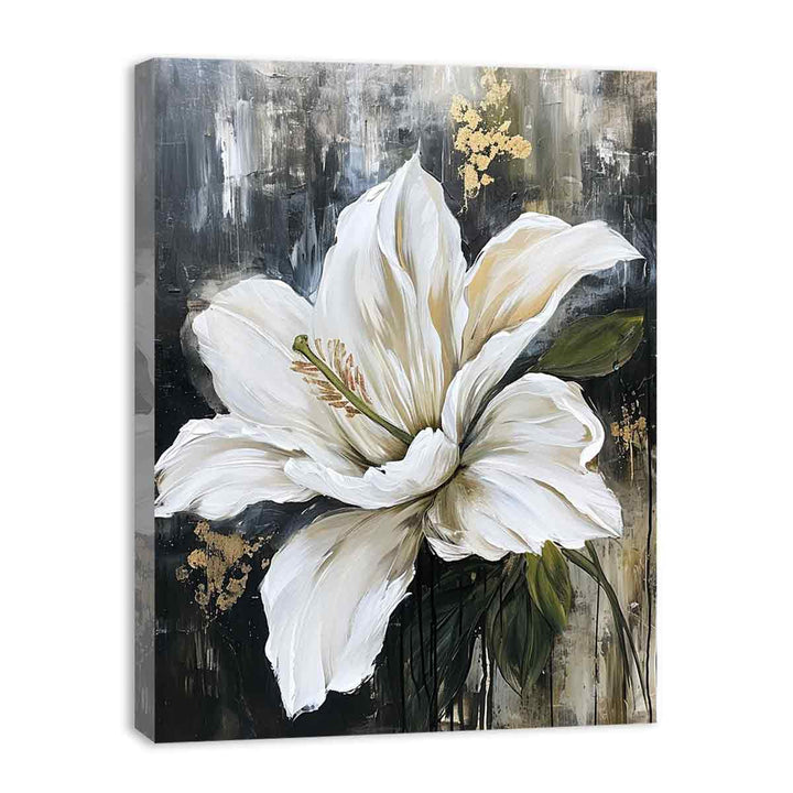White Flower Modern Art  Painting  