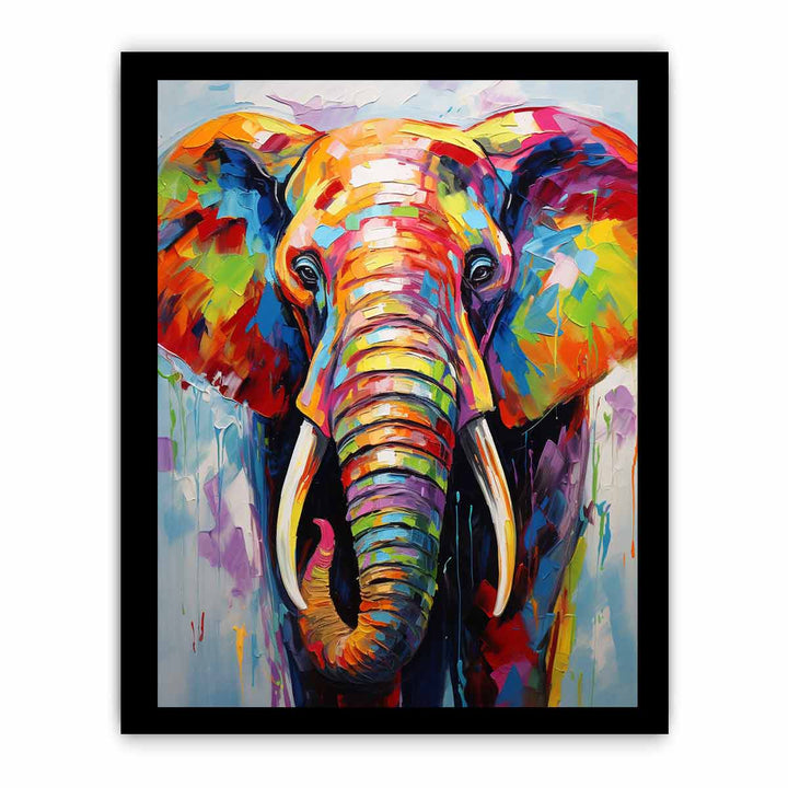 Modern Art Painting Elephant Teeth