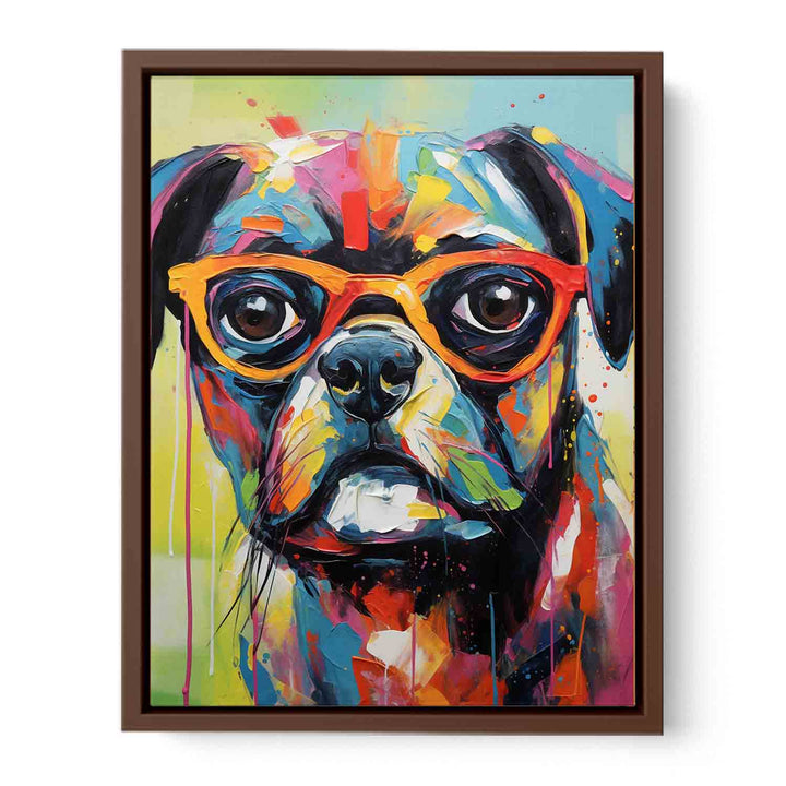 Modern Red Dog Art Painting