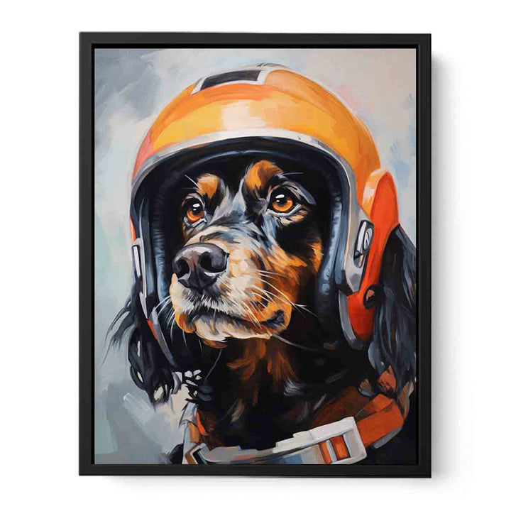 Modern Dog Helmet Art Painting