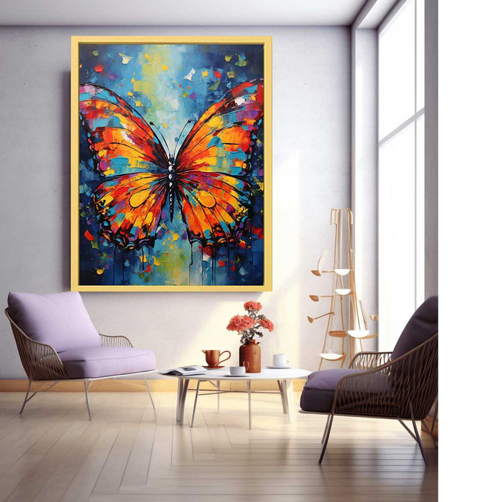 Colorful Butterfly Modern Art Painting