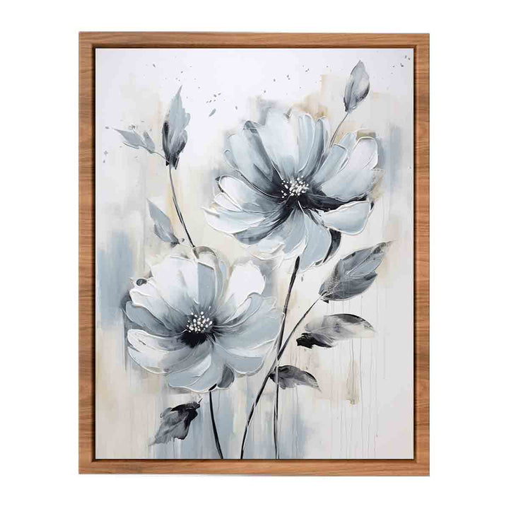 Flower Grey Art Painting