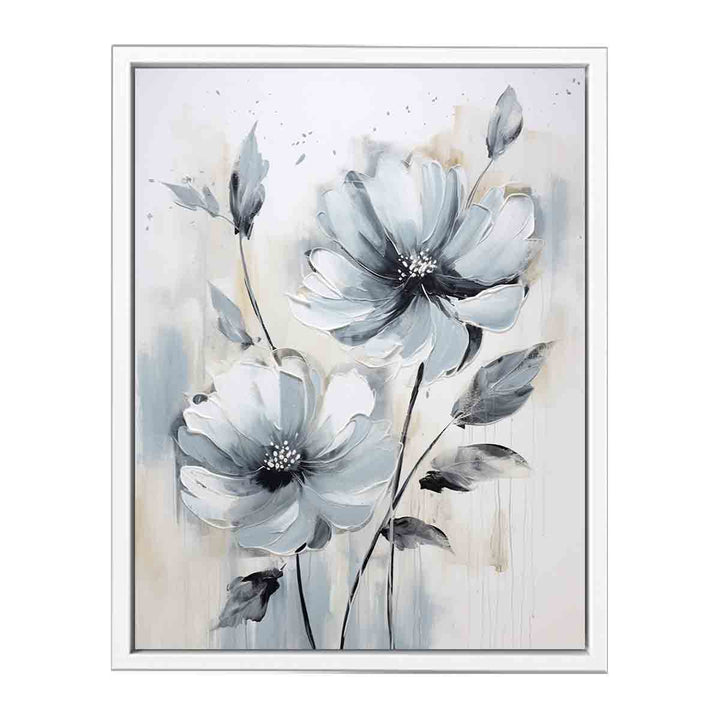 Flower Grey Art Painting