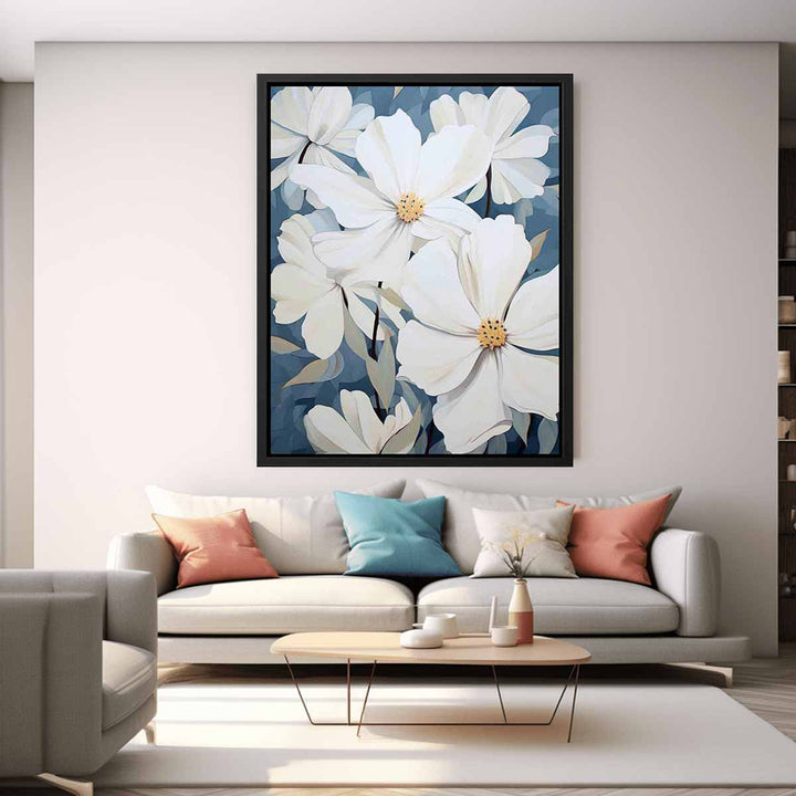 Flower White Art Painting  