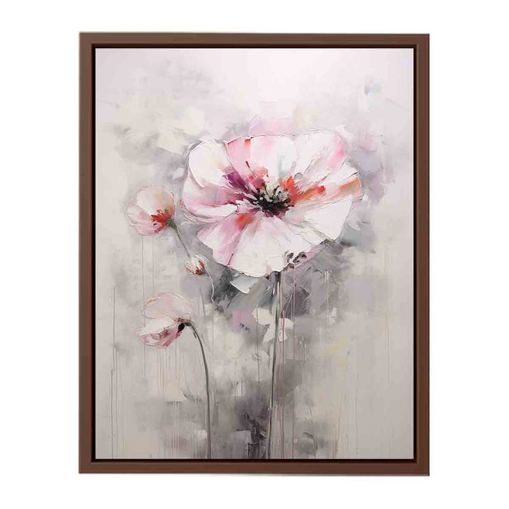 Flower Art Painting White Pink