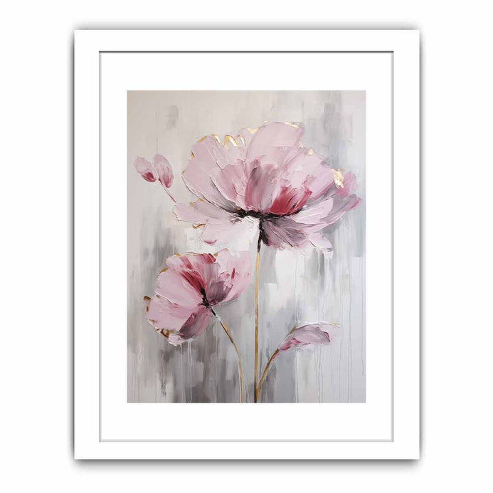 Pink White Flower Painting