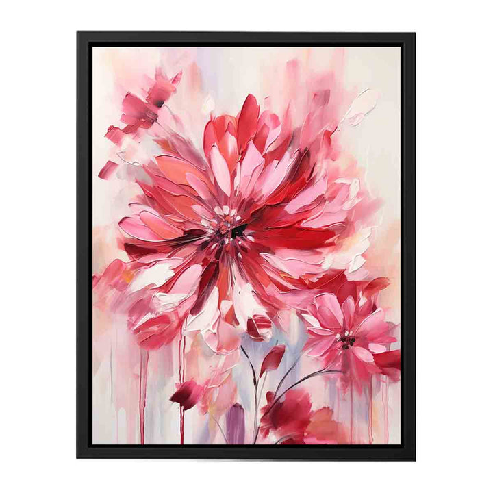 Pink Red Flower Painting