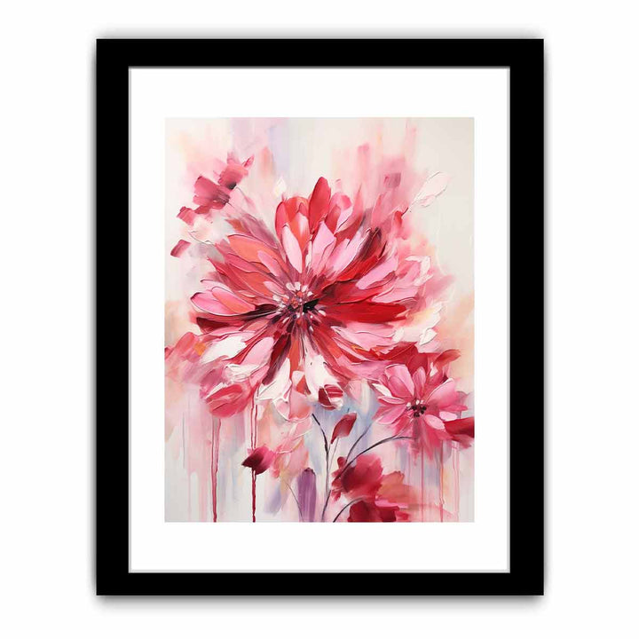 Pink Red Flower Painting