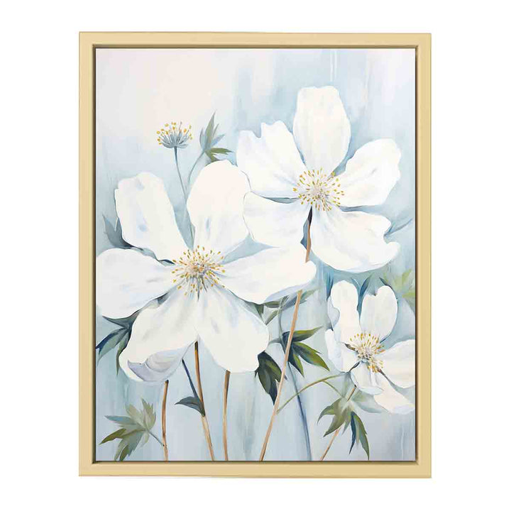 White Flower Painting  Framed Print