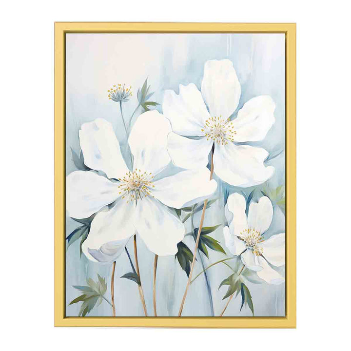 White Flower Painting   Poster