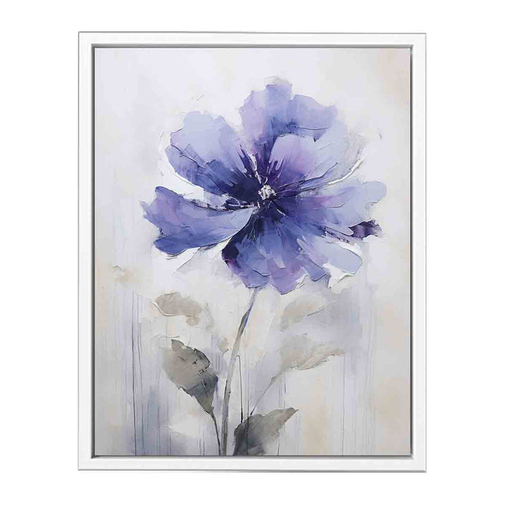 Blue Flower Painting  Canvas Print