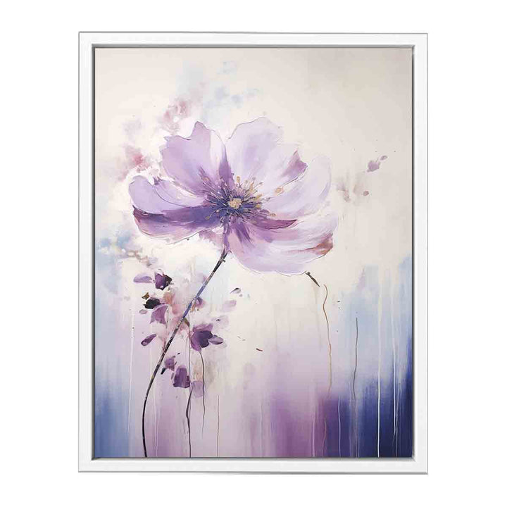 Flower Purple Painting  Canvas Print