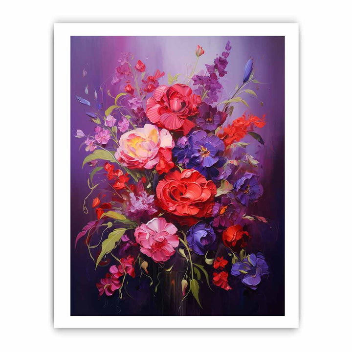 Flower Purple Red Painting