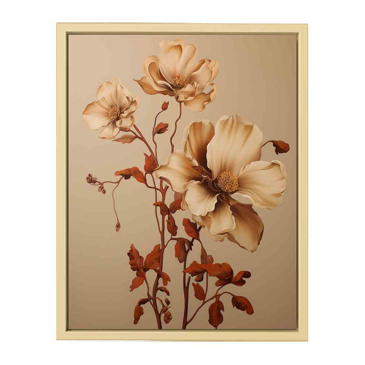 Brown Flower Painting  Framed Print