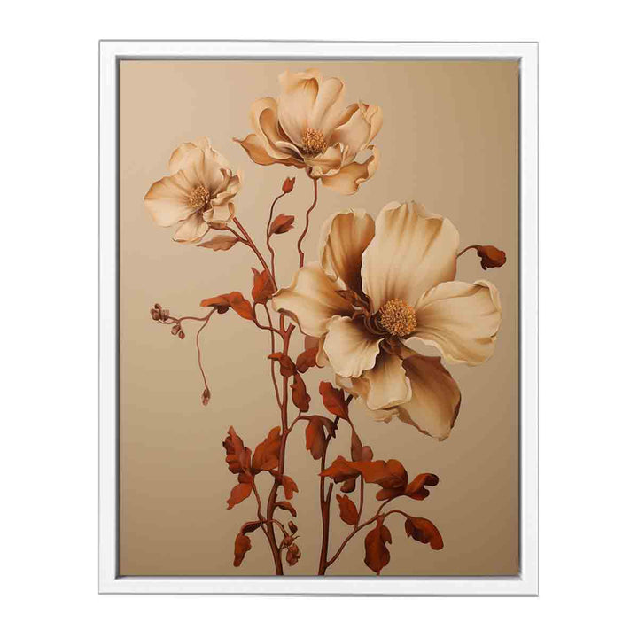 Brown Flower Painting  Canvas Print