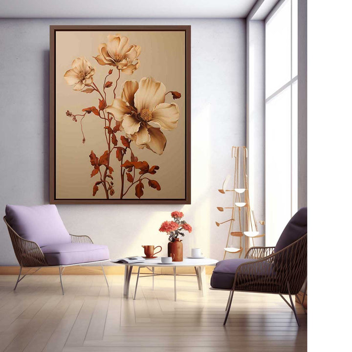 Brown Flower Painting  