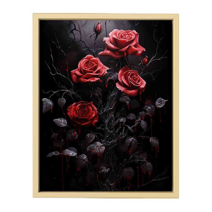 Black Flower Painting  Framed Print