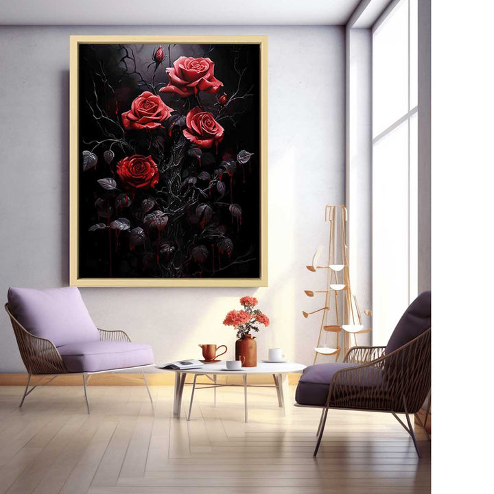 Black Flower Painting  