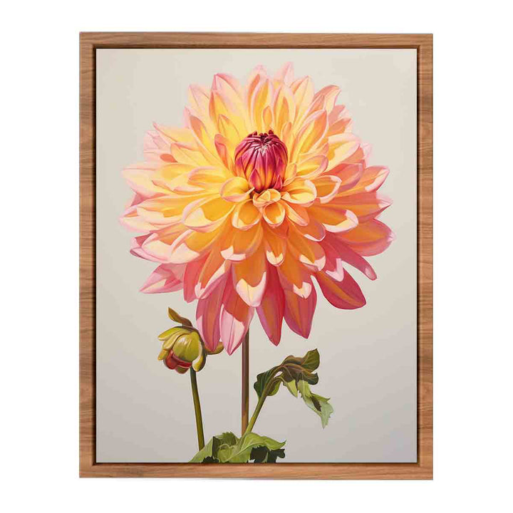 Flower Yellow Pink Painting  