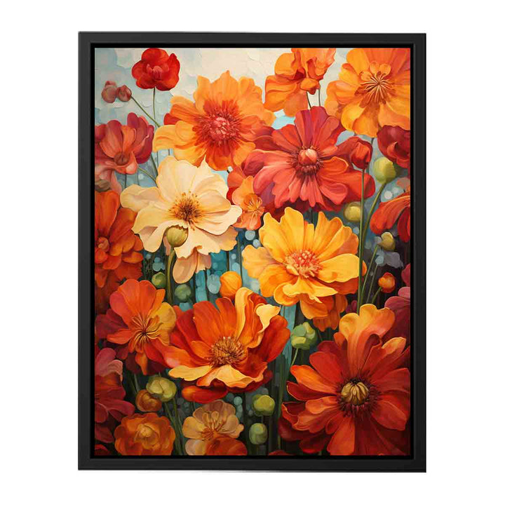 Flower Red Yellow Art Painting  
