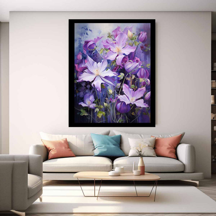 Flower Purple Art Painting  