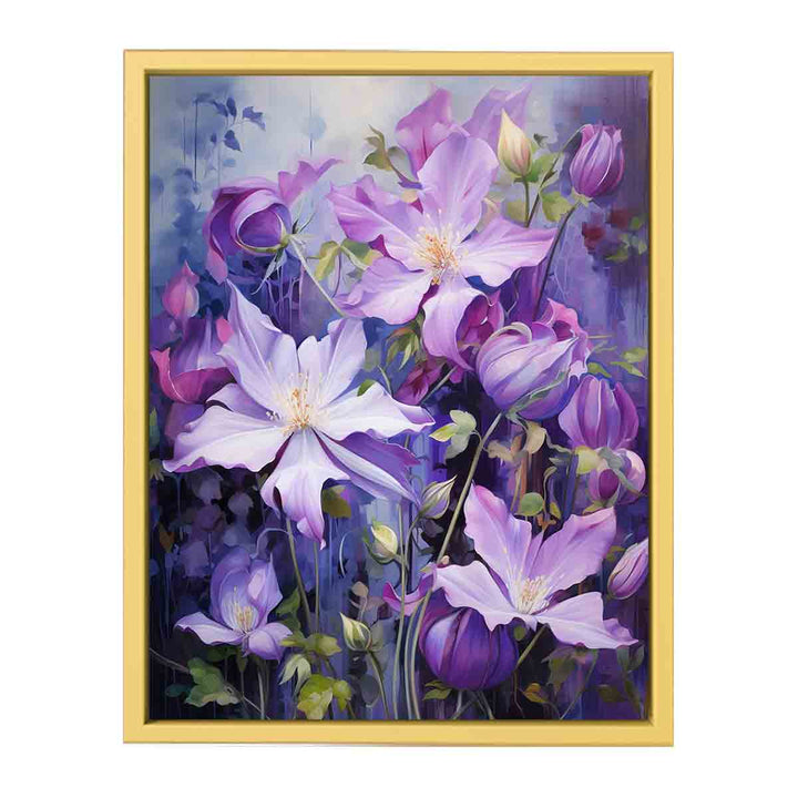 Flower Purple Art Painting   Poster