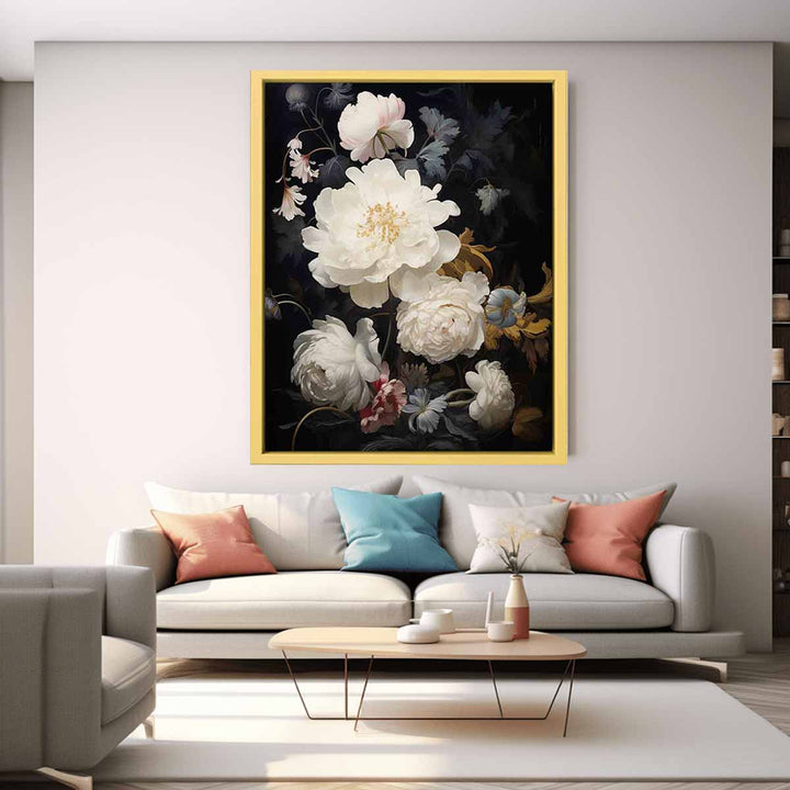 Flower Black Art Painting  