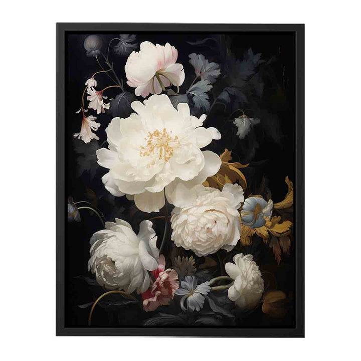 Flower Black Art Painting  
