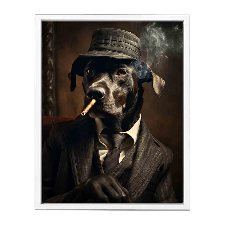 Black Dog Smoking Art