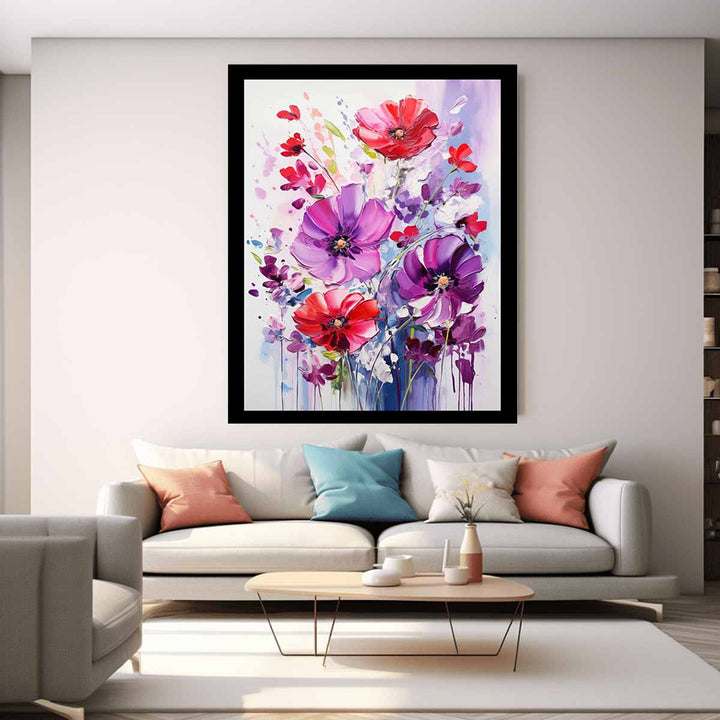 Flowers Paniting On Canvas
