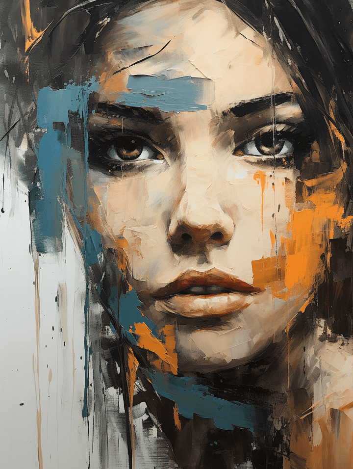 Abstract Portrait Painting