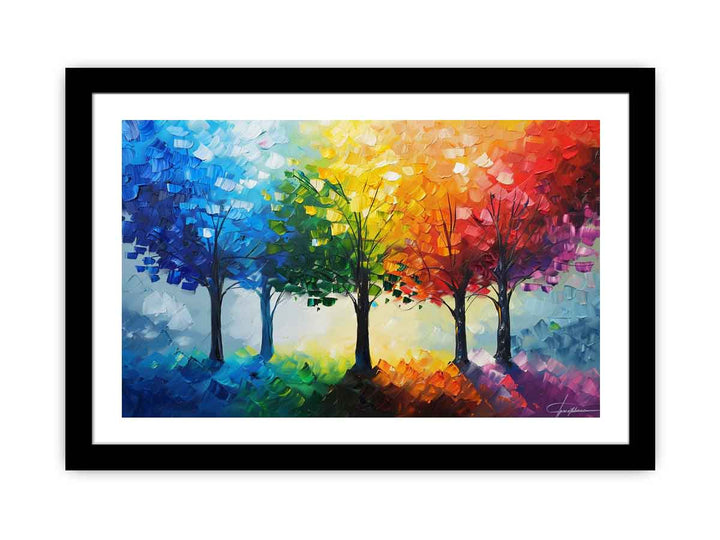 Colorfull Trees Painting