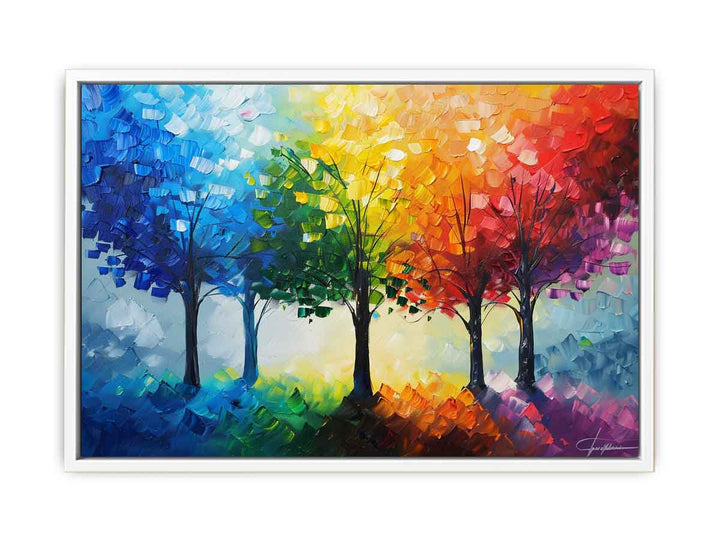 Colorfull Trees Painting
