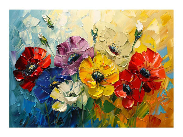 Beautiful Palette Knife Flower Painting